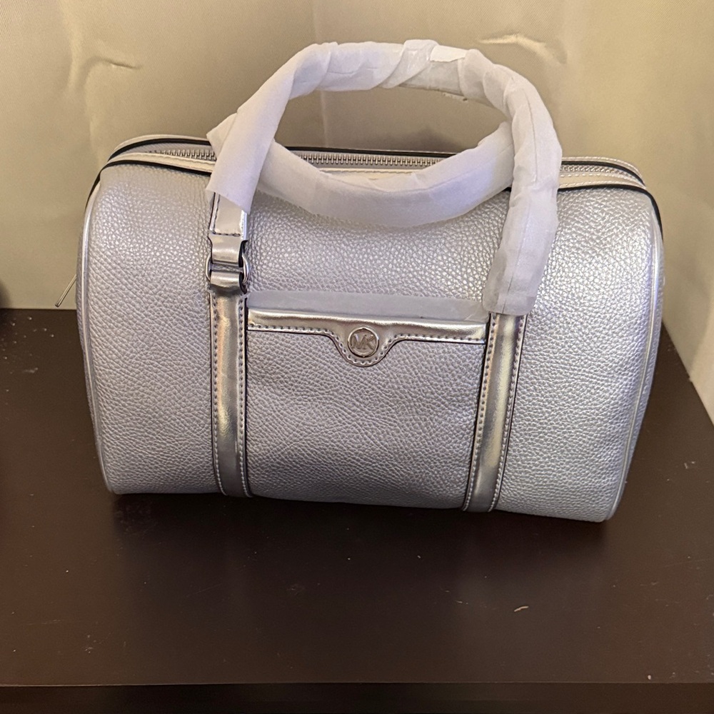 Michael Kors Metallic Silver Satchel